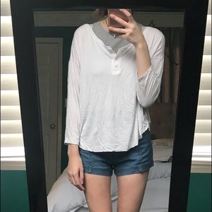 White Henley Top